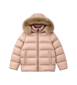 Abrigo reversible Fur rosa