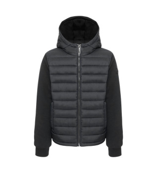 Giacca con maniche in peluche nero