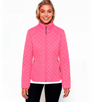 Veste coupe-vent matelasse rose