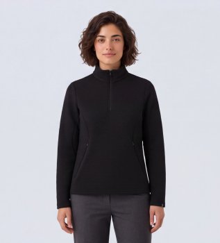 Fleece i sort jacquard