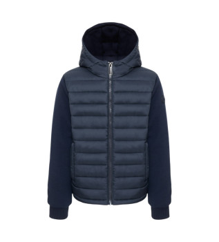 Giacca con maniche in peluche blu