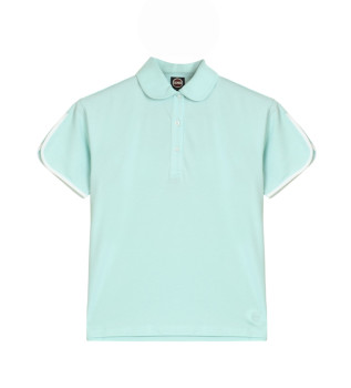 Niebieska monochromatyczna koszulka polo