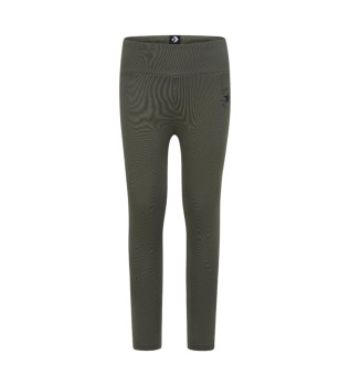 Hochtaillierte Leggings mit grnen Chuck-Patches