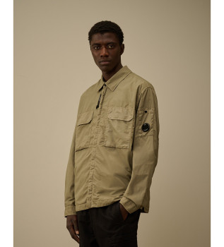 Veste zippe  lentilles en nylon Flatt beige verdtre