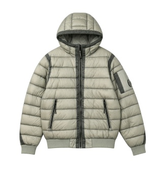 Gray Feather Quilted Jacket