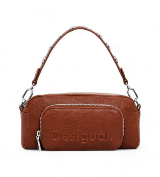 Brązowa torba z połową logo