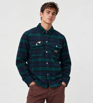 Chemise à carreaux Maxwell marine, vert