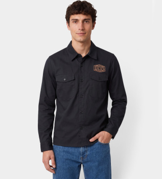 Chemise à manches longues Service noire