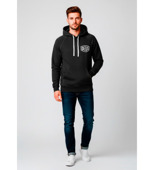 Felpa nera con indirizzo Harajuku
