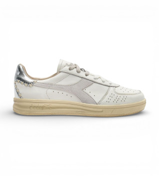 B.Elite X Stitch Leather Sneakers white