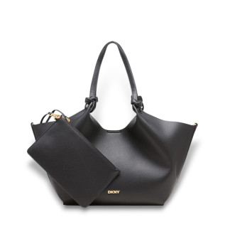 Sac fourre-tout en cuir Paula noir