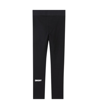Legging with black logo appliqu
