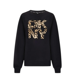 Sweat  imprim animalier noir