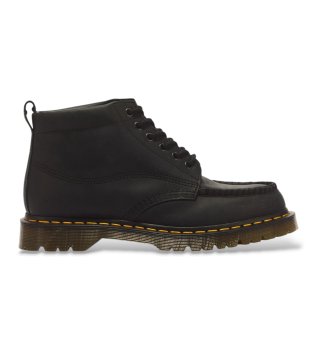 Lowell Chukka Black Leather Ankle Boots