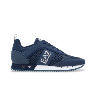 Zwart-witte veters navy sportschoenen