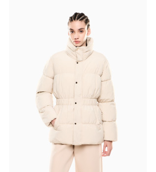 Veste matelasse en nylon Logo Series beige