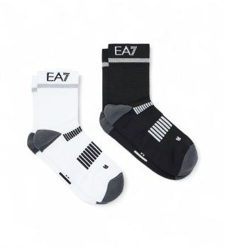 Conjunto de 2 pares de meias Crusher Distance Socks preto, branco, preto
