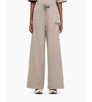 Pantalone misto cotone Logo beige