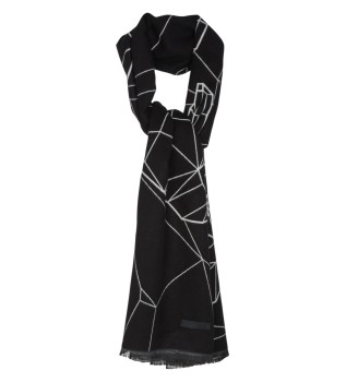 Foulard jacquard noir