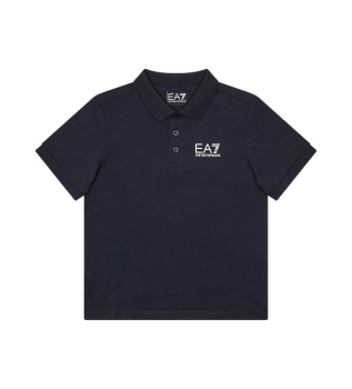 Poloshirt met korte mouwen van cool navy katoen jersey