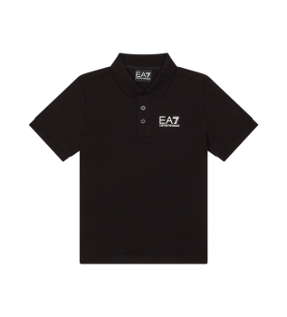 Poloshirt met korte mouwen van coole zwarte katoenen jersey