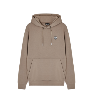 Sudadera Premium Shield taupe