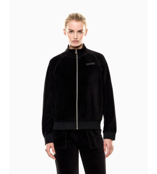 Chenille-Sweatshirt schwarz