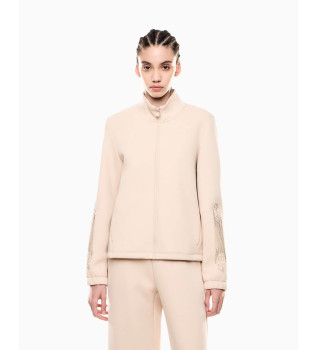 Logo Series Strickjacke Sweatshirt beige