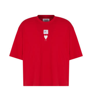 T-shirt de manga curta vermelha