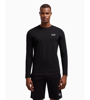 Bombažna majica z dolgimi rokavi Core Identity črna