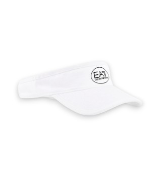 Tennis visor with white embroidered logo