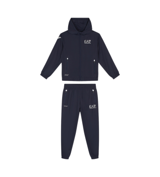 Trainingspak Tennis Pro Boy in technische stof VENTUS7 marineblauw
