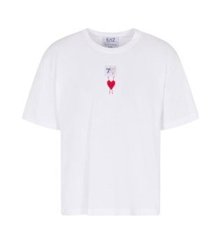 T-shirt Cuore Crop branca