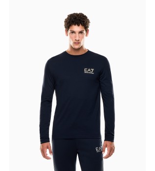 T-shirt long Gold navy