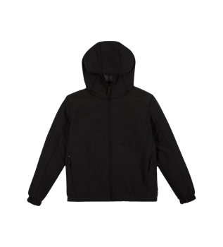 Giacca nera con logo monogramma