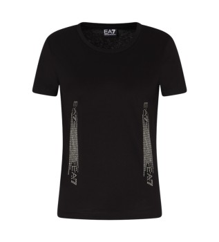 T-shirt com fita adesiva Logo Series preta