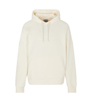 Felpa con cappuccio bianco sporco Visibility