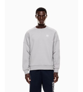 Felpa ad alta visibilit in misto cotone grigio