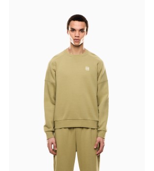 Felpa ad alta visibilit in misto cotone beige