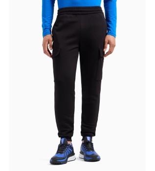 Pantaloni cargo Core Identity in misto cotone nero