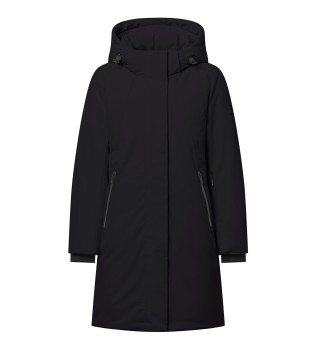 Manteau noir glamour