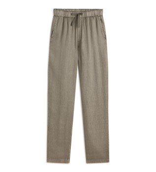 Pantaloni Indo marrone verdastro