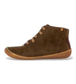 Stiefeletten aus Leder N5746 Pawikan grünlich-braun
