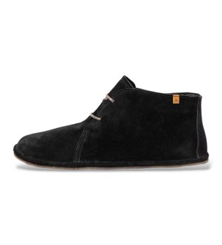 Bare black leather ankle boots N5672