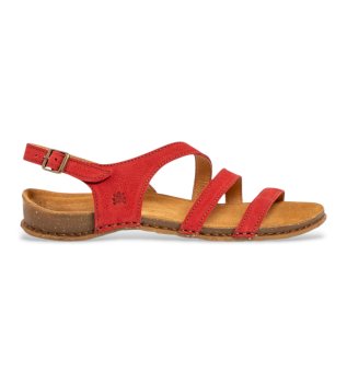Leather Sandals N5811 Panglao red sdasdasd