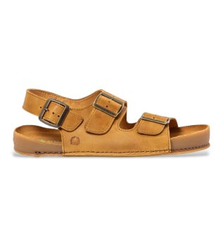 Sandálias de couro N6001 amarelo