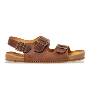 Sandaler i brunt läder N6001