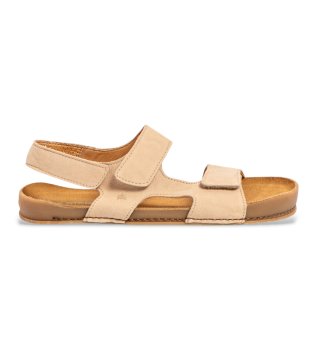 Beige leather sandals N6003