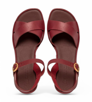 N854 Gaia Sandali in pelle bordeaux