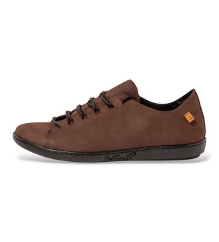 Leather trainers N5368 Pleasant brown